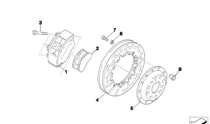 Casquillo OEM 34212485948 for BMW F20, F21, F22, F23, F30, F31, F32, F33, F34, F35, F36, F87. Original BMW.