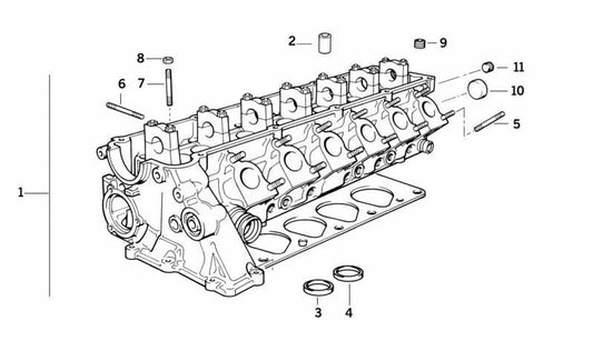 Tornillo de espárrago OEM 11122246130 para BMW (E36, E39, E38). Original BMW