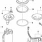 Rechter Niveausensor für BMW E83, E83N (OEM 16147180044). Original BMW