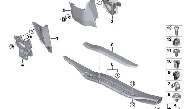 Panel lateral inferior izquierdo OEM 51487320703 para BMW i8 (I12, I15). Original BMW.