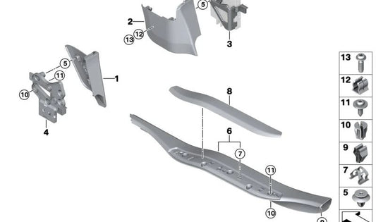 Painel lateral inferior OEM 51477328184 para BMW i8 (i12, i15). BMW original.