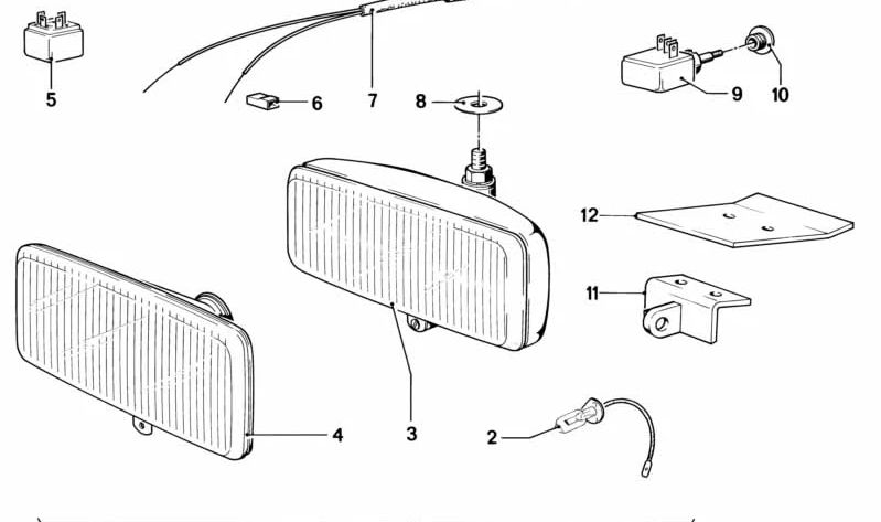 OEM LEFT SUPPORT 63171365859 for BMW E24. Original BMW.