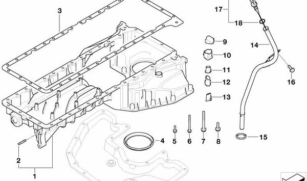 Tubo guía OEM 11437535854 para BMW Serie 7 (E65, E66). Original BMW.