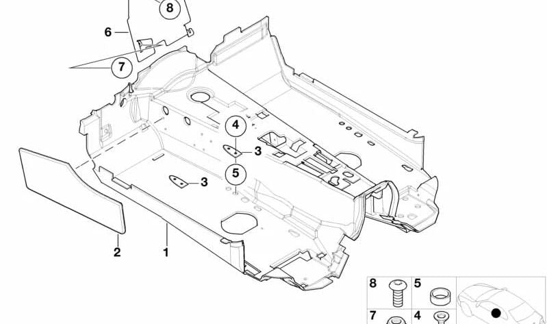 Separador (distanciador) OEM 51477012134 para BMW Z8 (E52). Original BMW.