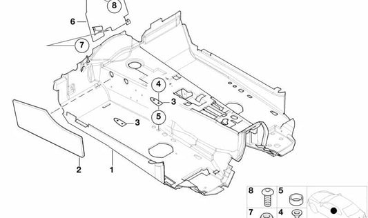 Separador (distanciador) OEM 51477012134 para BMW Z8 (E52). Original BMW.