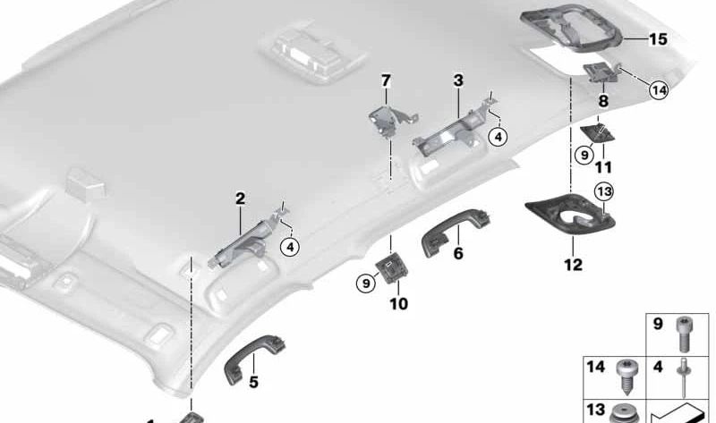 OEM 5147331445 rear rear separate network support for BMW F48. Original BMW.