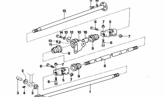 OEM -Änderungshebel 25112161069 für BMW E23, E24, E28, E30, E31, E32, E34, E36, Z1. Original BMW.