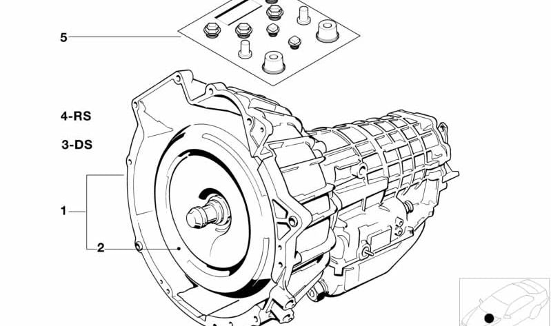 Kit de juntas para caja de cambios automática OEM 24001215579 para BMW E30, E28, E34, E24, E23, E32. Original BMW.