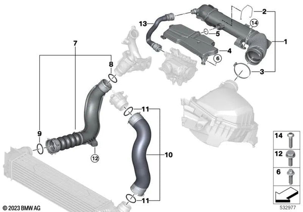 Resonador para BMW U06, U11 (OEM 13718471996). Original BMW