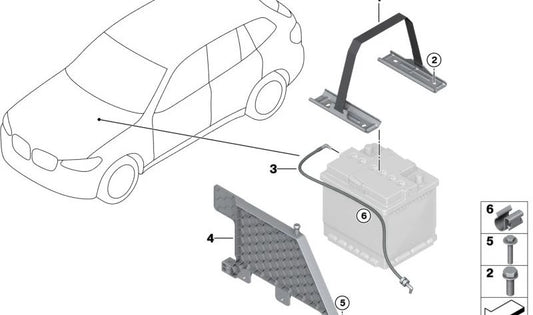 Tubo de desgaste da bateria OEM 61218714923 para BMW G08. BMW original.