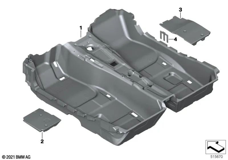 Sujetacables de la cubierta inferior para BMW G29 (OEM 51479460023). Original BMW