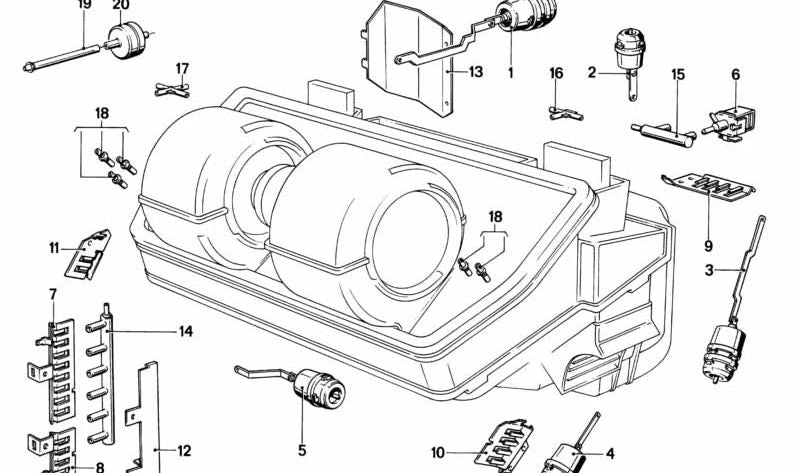 Actuador de compuerta de aire de verano para BMW Serie 7 E23 (OEM 64111369309). Original BMW.