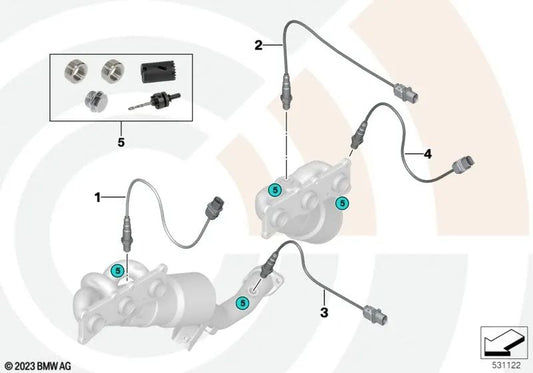 Lambda-Regelsonde for BMW X3 E83 (OEM 11783413464). Genuine BMW