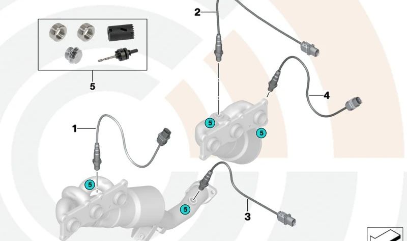 Sonda Lambda OEM 11787523434 para BMW E46, E60, E83 (Todos los modelos compatibles). Original BMW.