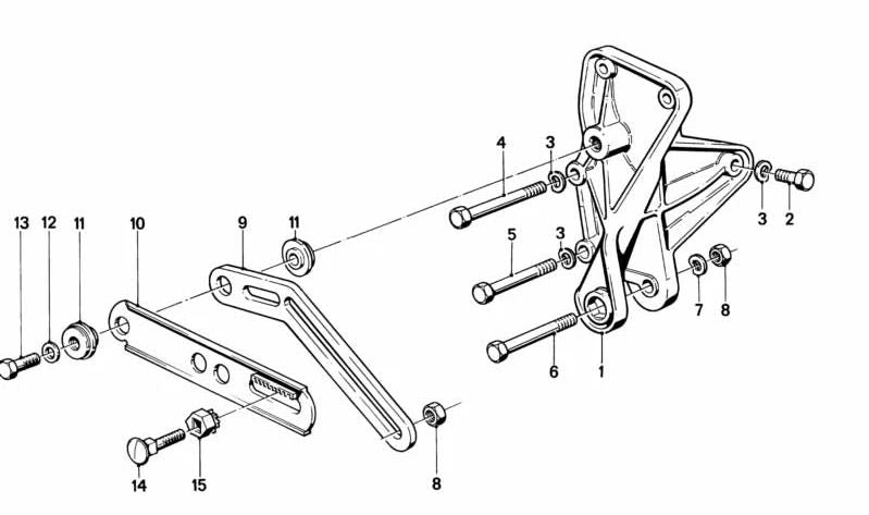 Soporte de Rodamiento para BMW E21, E12, E28 (OEM 12311266828). Original BMW