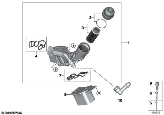 Wärmetauscher für BMW F20N, F21N, F22, F23, F30, F31, F34, F32, F33, F36, F10N, F11N, G30, G31, G11, G12, F25, G01, G02, F15 (OEM 11428585625). Original BMW