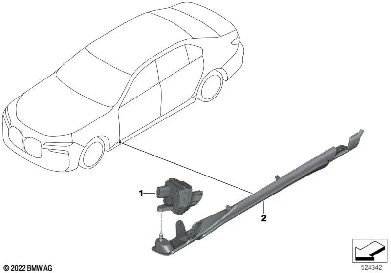 Leichtmodul linker Teppich für die BMW 7 G70 -Serie (OEM 63145A5FC75). Original BMW.