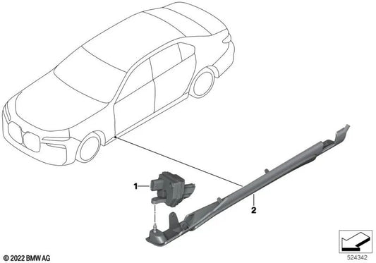 Modulo di luce Sinistra tappeto per la serie BMW 7 G70 (OEM 63145A5FC75). BMW originale.