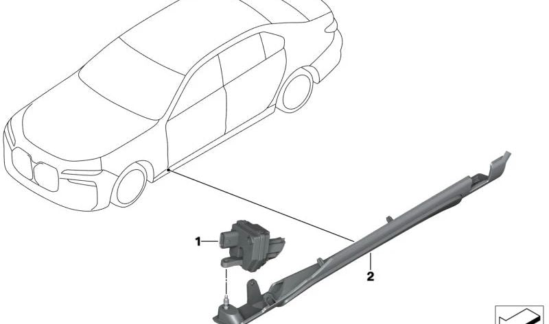 Soporte Módulo de Luz Izquierdo OEM 63175A60E31 para BMW G70. Original BMW.