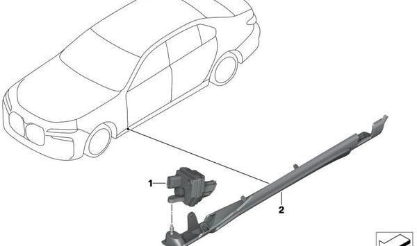 Soporte Módulo de Luz Izquierdo OEM 63175A60E31 para BMW G70. Original BMW.