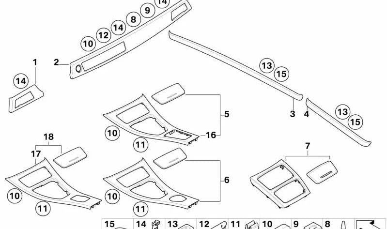 Tornillo con rosca para BMW E92, E93 (OEM 51439127763). Original BMW