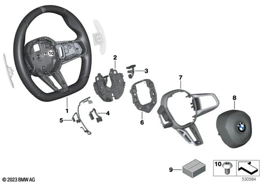 M Sport Leather Steering Wheel for BMW G70 (OEM 32305A716C5). Genuine BMW.