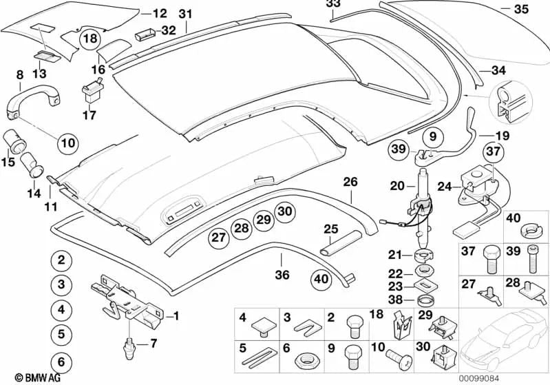 Moldura Canalón de Lluvia Izquierda para BMW Serie 3 E46 (OEM 54217894715). Original BMW.