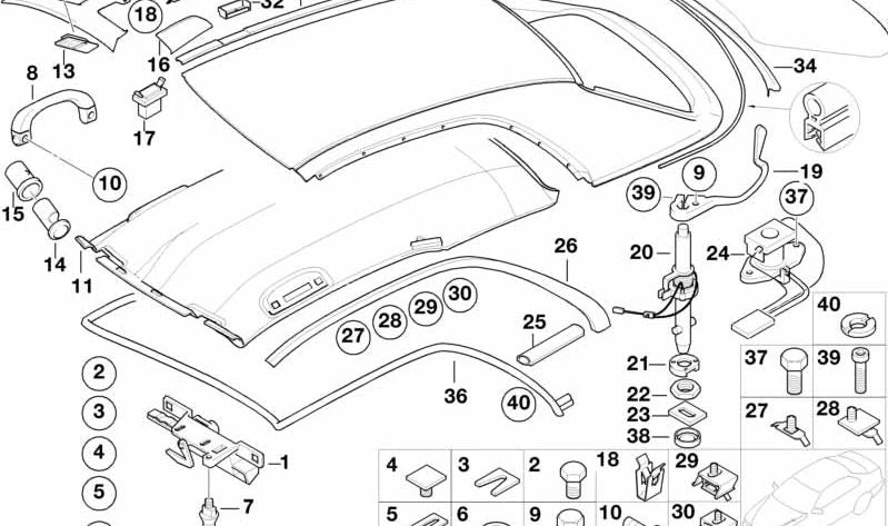 Cierre izquierdo para BMW Serie 3 E46 (OEM 54218228923). Original BMW.