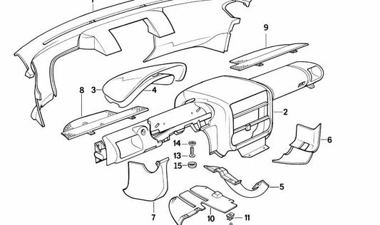 Cubierta izquierda para BMW E46, F30, F80 (OEM 51452290205). Original BMW.