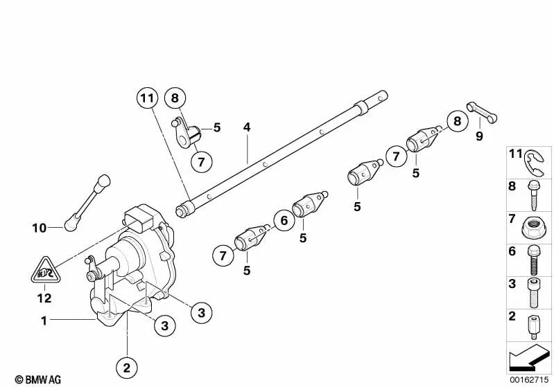 Stellmotor for BMW E90, E92, E93 (OEM 13627838085). Genuine BMW.