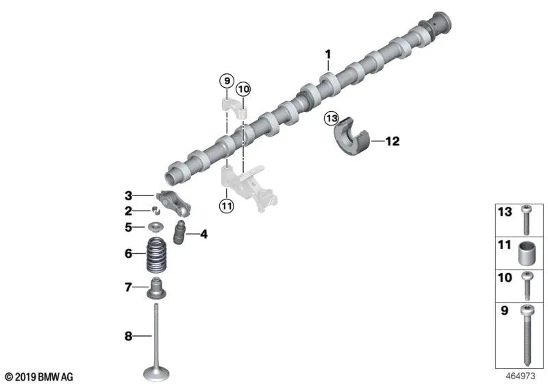 Kit de Reparación de Sello del Vástago de Válvula para BMW E87, E90, E91, E60, E61, G60, E63, E64, E65, E66, G70, G05N, G18N, G06N, G07N, G09 (OEM 11340032582). Original BMW