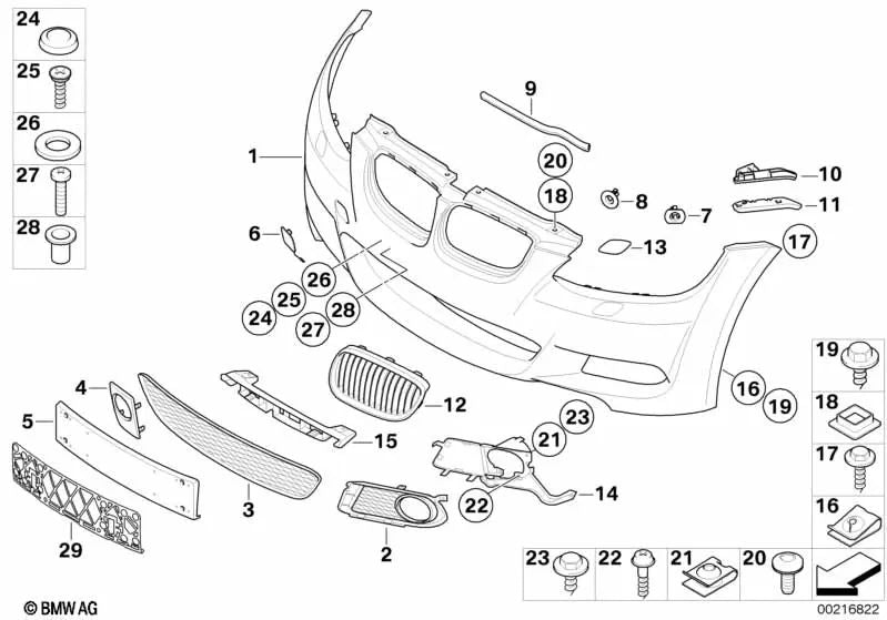 Rejilla lateral izquierda para BMW Serie 3 E92, E93 (OEM 51118041181). Original BMW