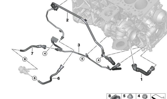 ASA-Schraube für BMW 1er E88, 5er F07, F10, F11, 7er F02N, X5 E70, F15, X6 F16 (OEM 07129905085). Original BMW