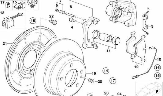 Soporte para Carcasa de Conectores para BMW E31 (OEM 33181180609). Original BMW