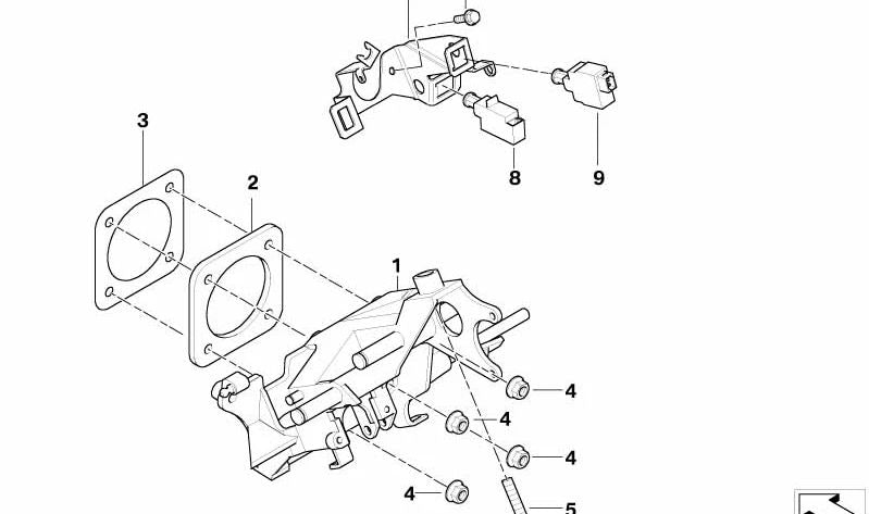 Soporte para interruptor de luz de freno y embrague para BMW Serie 5 E39 (OEM 35111162637). Original BMW