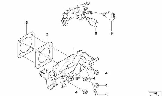 Soporte para interruptor de luz de freno y embrague para BMW Serie 5 E39 (OEM 35111162637). Original BMW