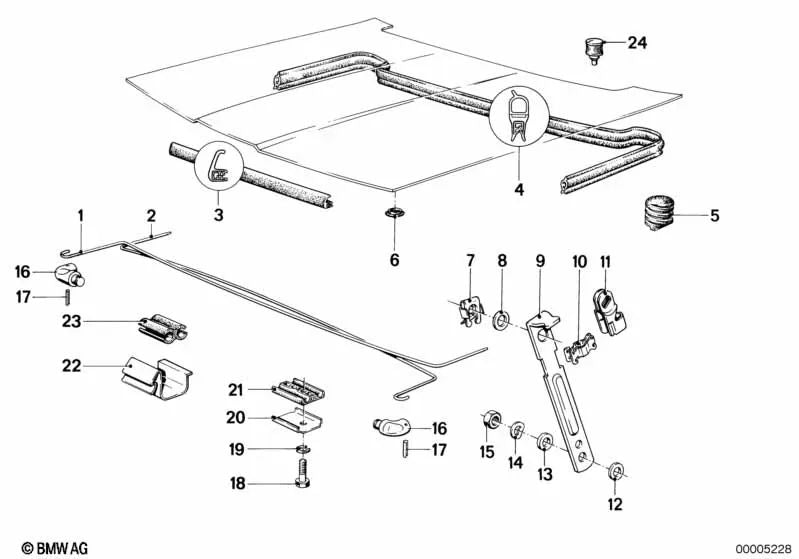 Spannstift para BMW E23 (OEM 07119941433). Original BMW.