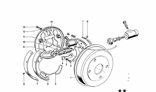 Tambor de freno para BMW E46, E90, E70 (OEM 34211101741). Original BMW