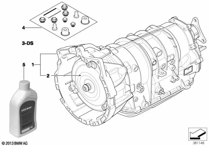 Convertidor de par para BMW E46 (OEM 24407508810). Original BMW.