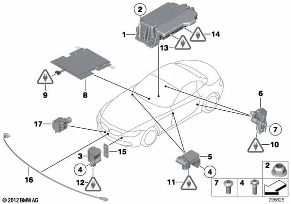 Unidad de Control Airbag para BMW Z4 E89 (OEM 65779264917). Original BMW