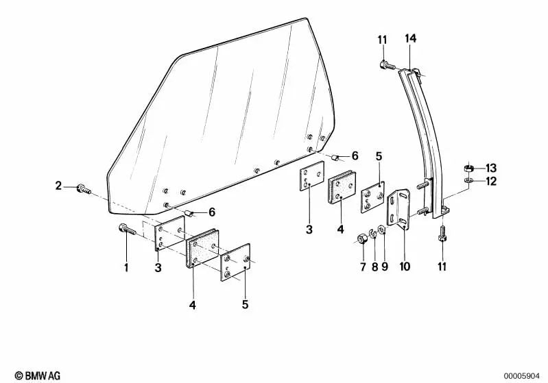 Soporte izquierdo para BMW Serie 6 E24 (OEM 51321843629). Original BMW