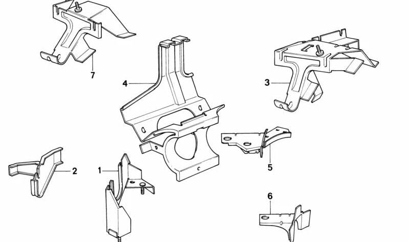 Soporte de la Unidad Hidráulica ABS para BMW Serie 7 E32 (OEM 41111975481). Original BMW