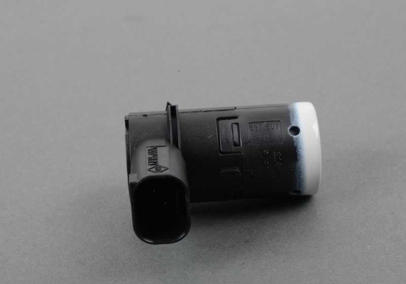 Sensor ultrasónico blanco alpino para BMW Serie 5 E39, E60, E61, Serie 6 E63, E64, Z4 E85, E86 (OEM 66206989103). Original BMW.