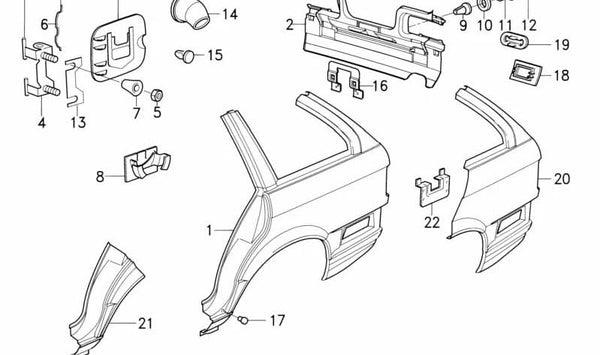 Soporte de capó OEM 41341947437 para BMW Serie 3 E30. Original BMW.