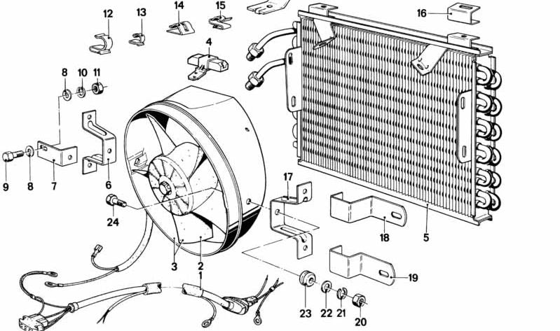 Abrazadera de cable para BMW E21, E30, E12, E28, E24, E23, E32, E31 (OEM 61131353126). Original BMW