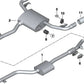 Soporte para el sistema de escape derecho para BMW X3 F97, G01, G08, X4 F98, G02 (OEM 18308593695). Original BMW