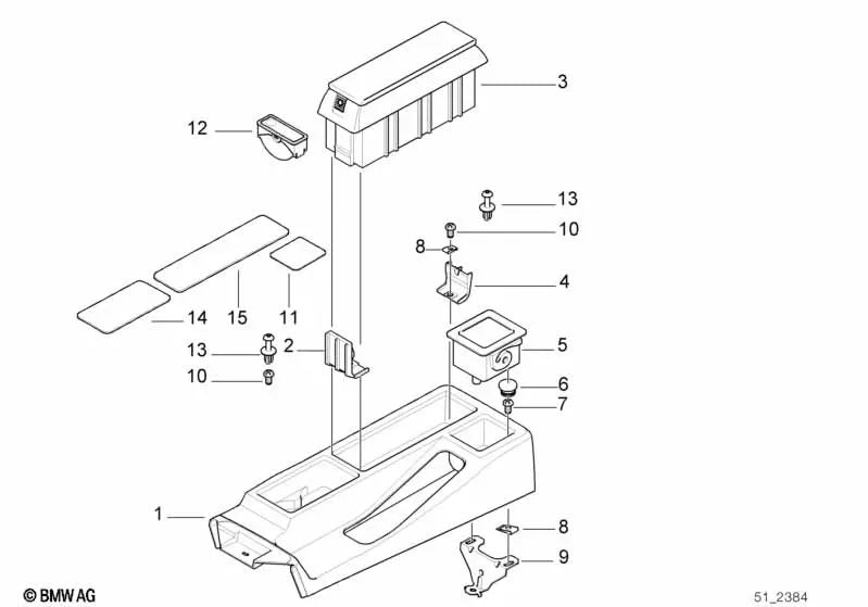 Einlage para BMW Serie 3 E36 (OEM 51162268016). Original BMW