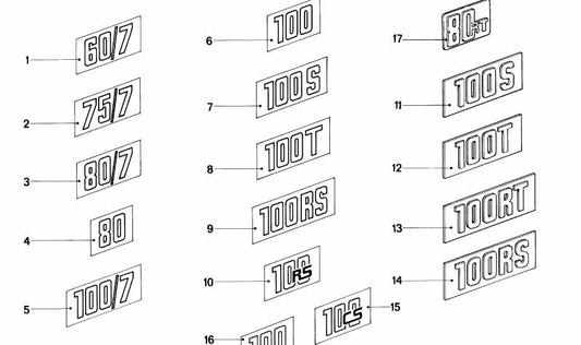 Original OEM Sticker/Decal 52531240012 for BMW (Compatible Models: E21, E30, E28, E12, E23). Original BMW.