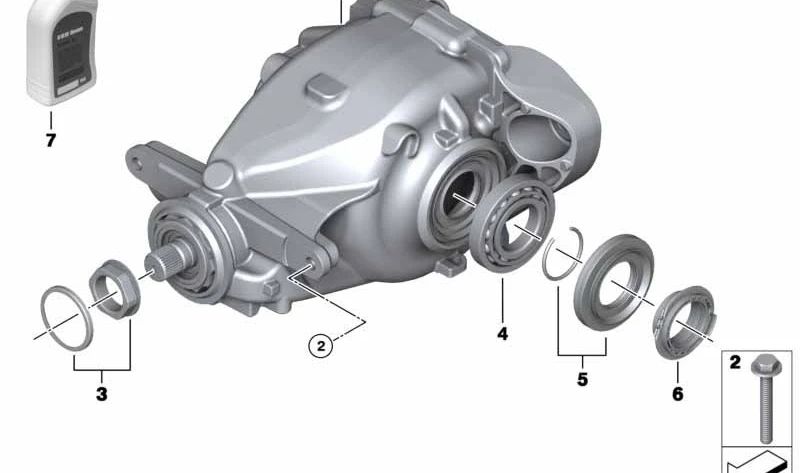 Aceite de transmisión trasera Saf-Xj Booster para BMW Serie 1 E82 y Serie 3 E90, E92, E93 y Z4 E85, E86. Original BMW.