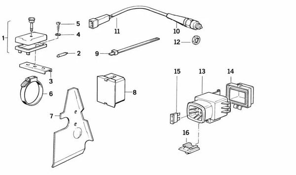 Cableado para interruptor de luz de freno OEM 61134257132 para BMW (Modelos compatibles: E46, E90, E91, E92, E93, F30, F31, F32, G20, X1, X3). Original BMW.